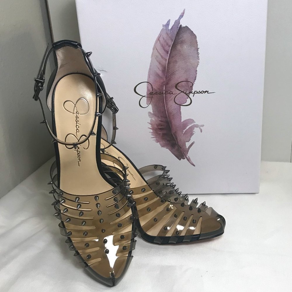 Jessica Simpson Westah Studded Heels in Smoke size 7